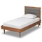 Baxton Studio Seren Mid-Century Dark Grey Fabric Upholstered and Walnut Brown Finished Wood Platform Bed-Twin 191-11534-11158-ZORO - alternate 5